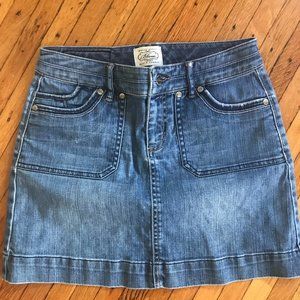 Y2K denim mini skirt